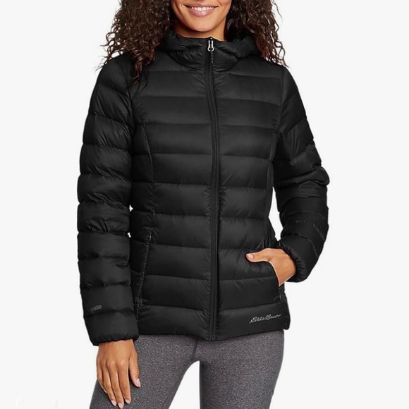 Eddie Bauer Jackets & Blazers - Eddie Bauer Black CirrusLite Down Hooded Puffer Jacket - EB650 Down Fill
